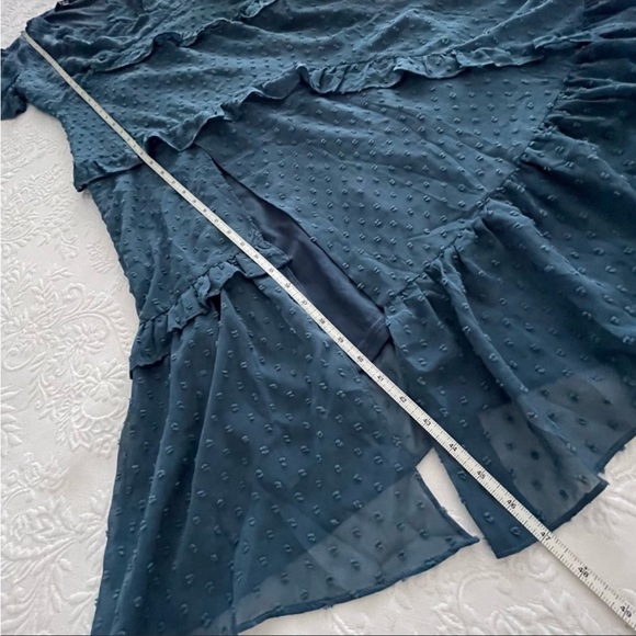 Lulu's Blue Ruffle Midi Dress - Picture 7 of 7